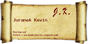 Juranek Kevin névjegykártya